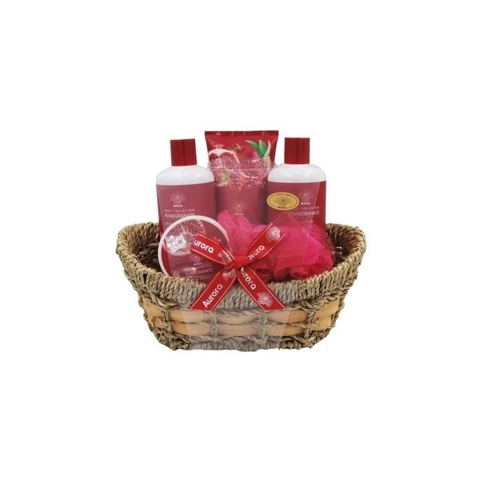 Aurora Pomegranate Bliss Professional Spa Gift Set with 5 Premium Skincare Products