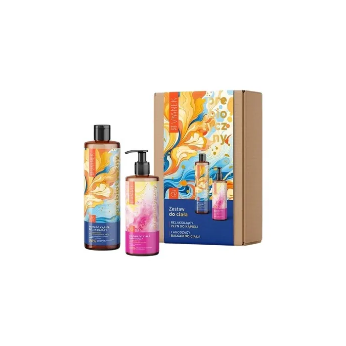 Vianekset Body Care Prebiotic Relaxing Bath Liquid 400ml And Prebiotic Soothing Body Balm 300ml