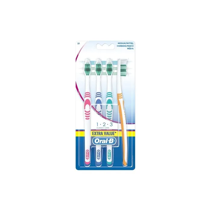 Oral-B SHINY CLEAN medium toothbrush 4-pack