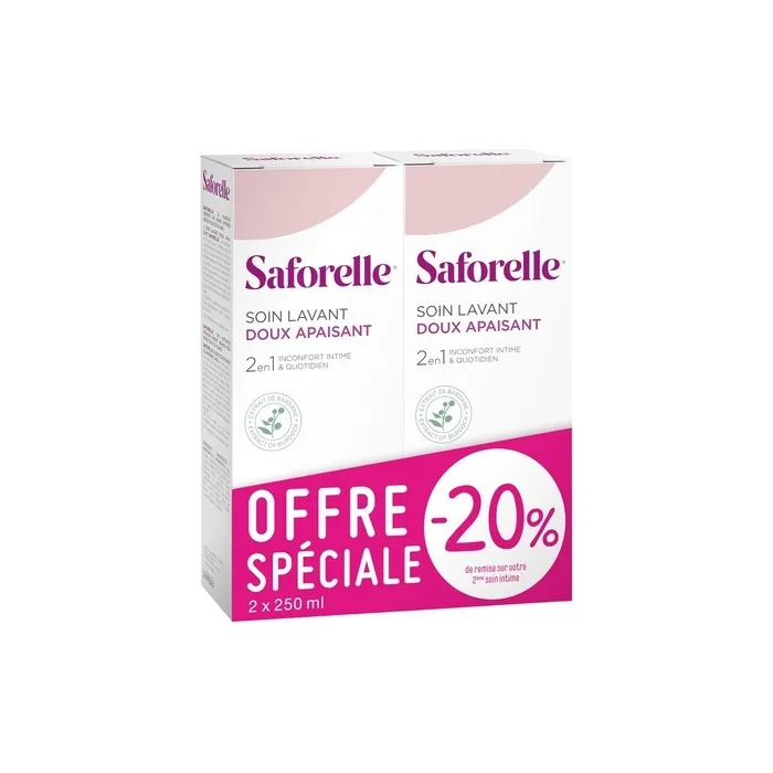 Saforelle Gentle Cleansing Care 250ml - Pack of 2