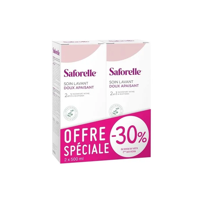 Saforelle Gentle Cleansing Care 500ml - Pack of 2