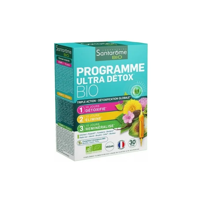 Santarome Organic Ultra Detox Program 30 Vials