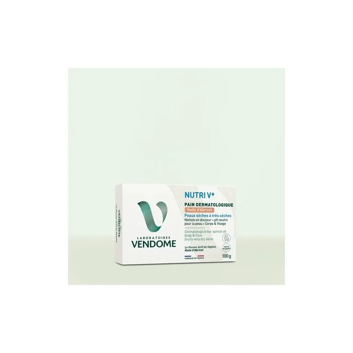 Nutri V+ Dermatological Bar with Apricot Oil for Body & Face