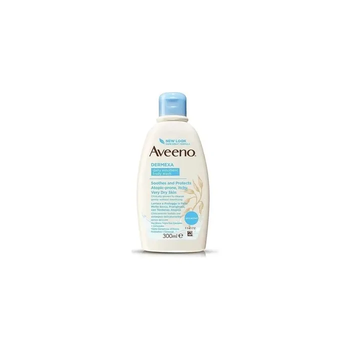 Aveeno Dermexa Daily Emollient Body Wash For Very Dry And Itchy Skin 300 Ml