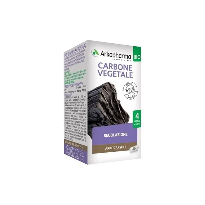 Arkofarm Arko Organic Vegetable Charcoal Capsules 40 Capsules