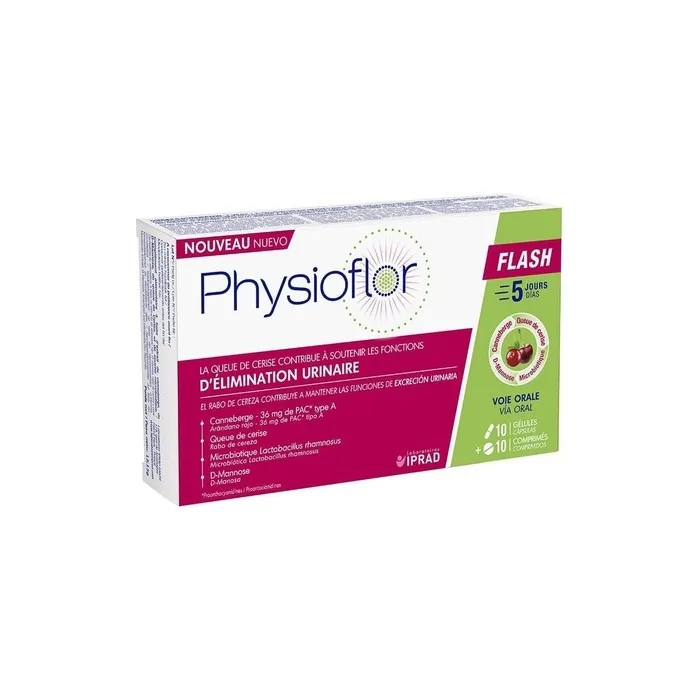 Iprad Laboratories Physioflor Flash 10 Capsules and 10 Tablets