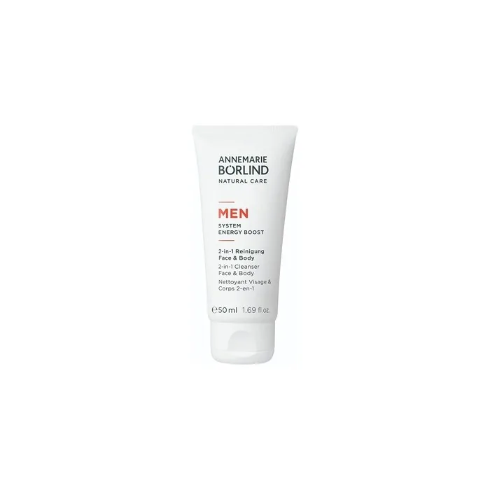 Annemarie Borlind Men System Energy Boost 2-in-1 Cleanser Face & Body with Organic Juniper Extract 6.76 Fl. Oz.
