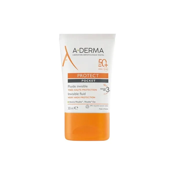 Aderma Sun Fluid Spf 50 Protect Pocket Very High Protection Invisible Fluid 30 Ml