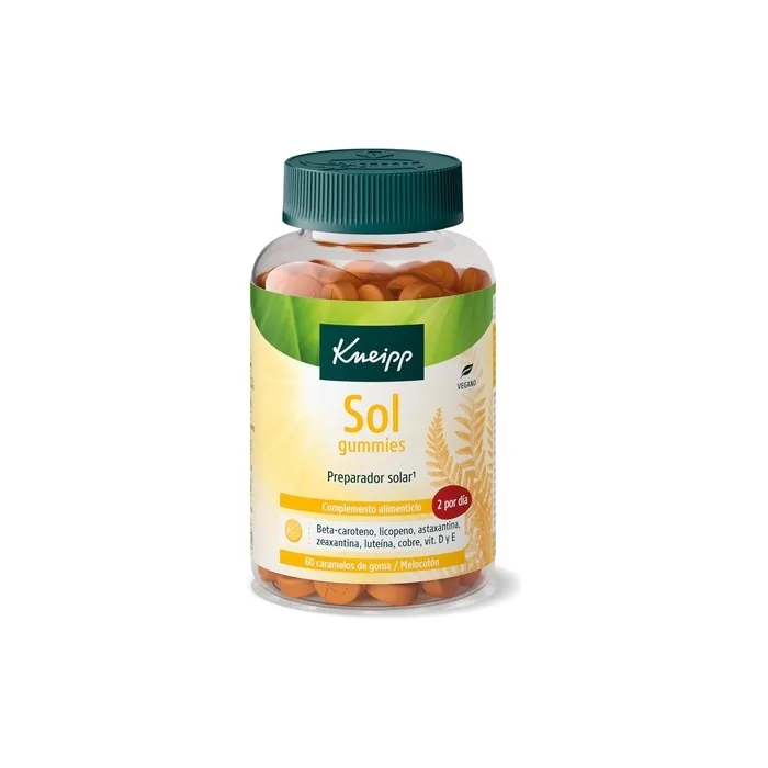 Kneipp Sol Gummies with Vitamin E, Copper, and Carotenoids for Photoprotection