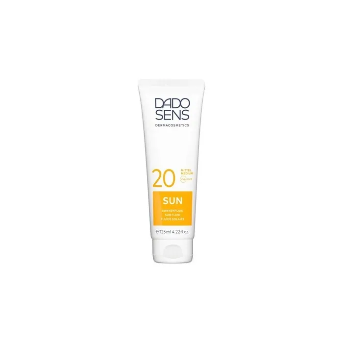 Dado Sens Sun Sun Fluid SPF 20 125ml Dermatologically Developed Skin Protection for Sensitive and Allergy-Prone Skin