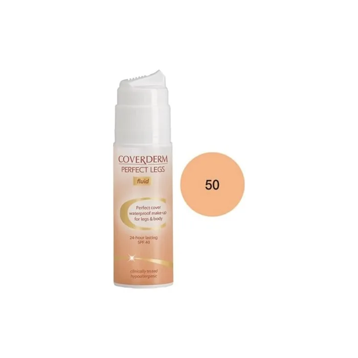 Coverderm Perfect Legs Fluid Waterproof Make Up for Legs and Body with SPF 40
