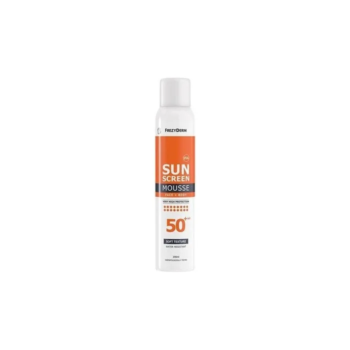 Frezyderm Sunscreen Mousse Facial And Body Sunscreen Spf50 200ml