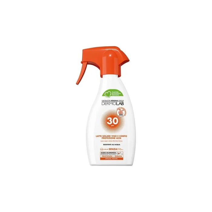 Dermolab Sun Milk Spray for Face and Body High Protection SPF 30 Water Resistant 250ml