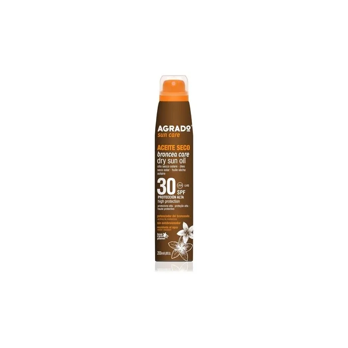 Agrado Bronceacare Dry Oil Spf 30 Waterproof Vegan Formula 200ml