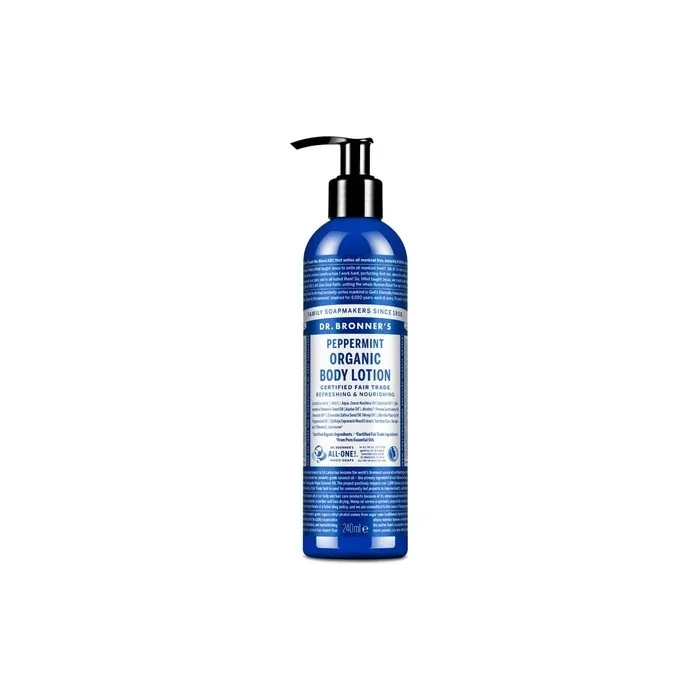 Dr Bronner's Organic Peppermint Hand and Body Lotion with Organic Oils 236ml