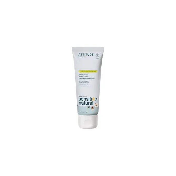 Attitude Deep Moisturizing Body Cream Plant and Mineral-Based Ingredients Vegan and Cruelty-Free Personal Care Products for Sensitive Skin Unscented 6.7 Fl Oz