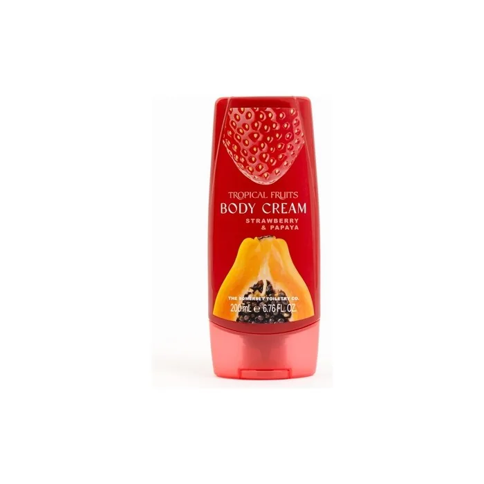 Tropical Fruits Strawberry and Papaya Body Cream 200ml