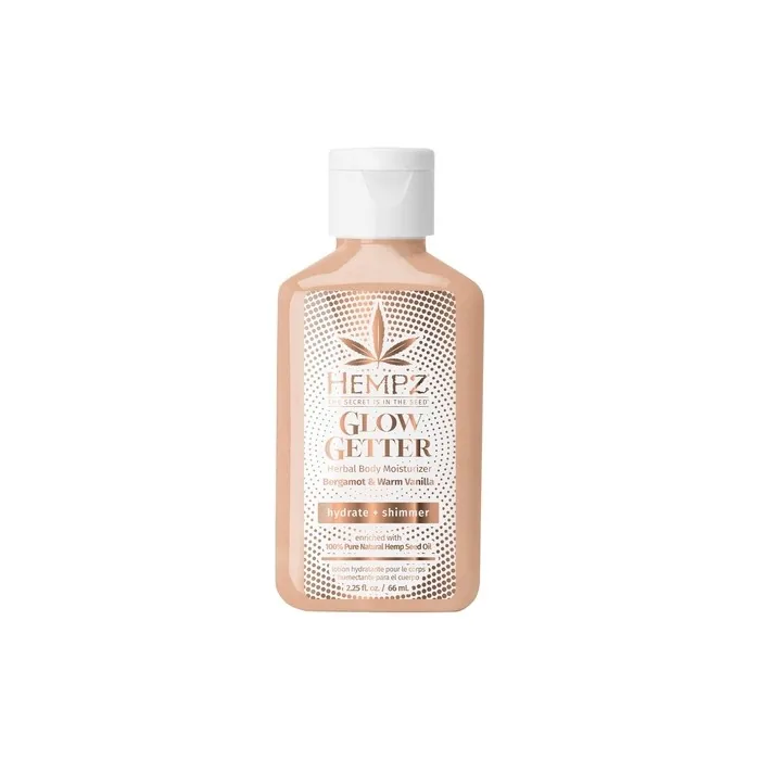 Hempz Body Lotion Glow Getter Mini Daily Moisturizing Cream with Shea Butter and Aloe