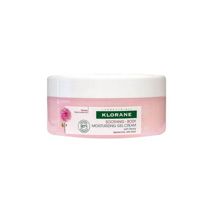 Klorane Soothing Body Moisture Gel Cream with Peony for Dry Sensitive Skin 200ml