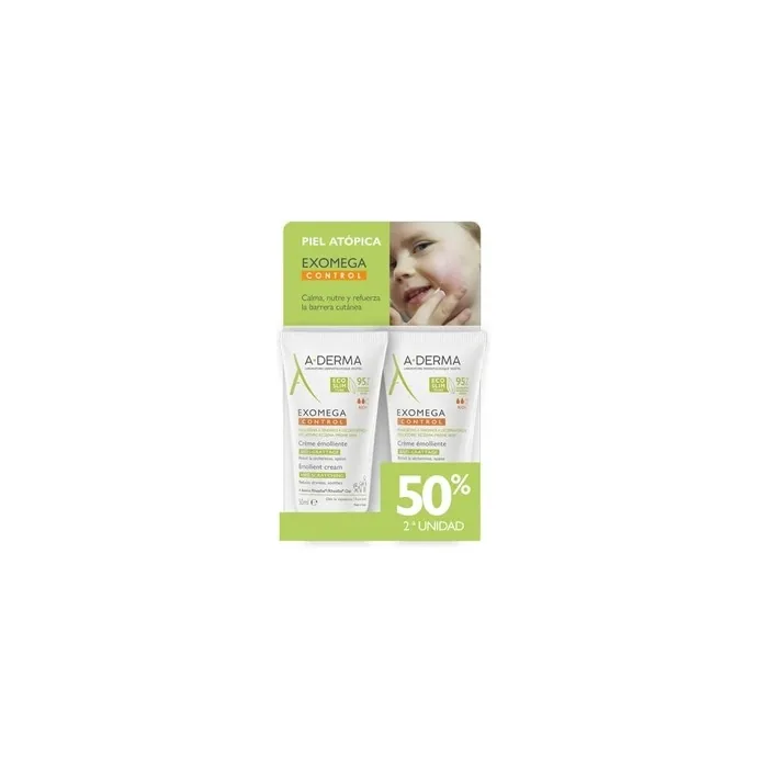 Aderma A Derma Exomega Control Emollient Cream 2x50ml