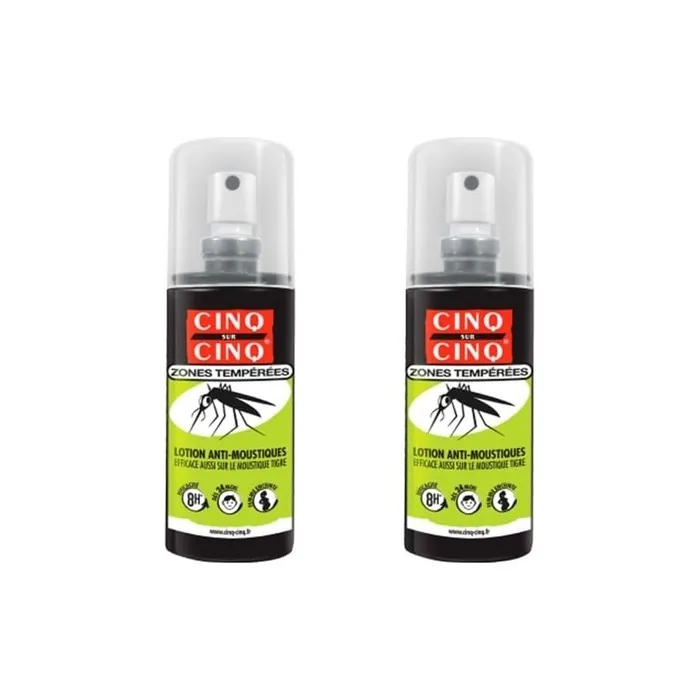Cinq Sur Cinq Temperate Areas Anti-Mosquito Lotion 100ml - Pack of 2