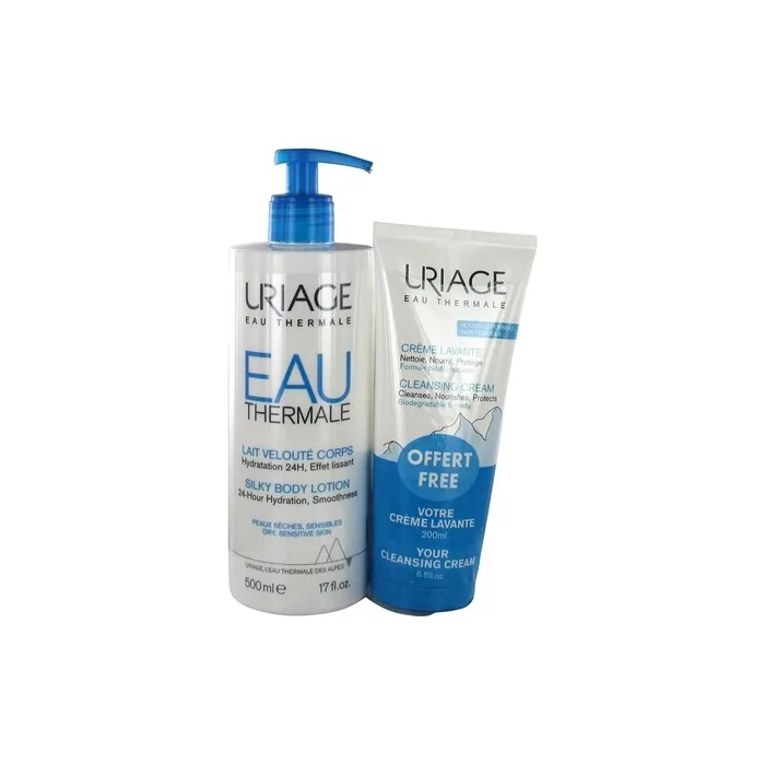Uriage Silky Body Lotion 500ml and Cleansing Cream 200ml - Free