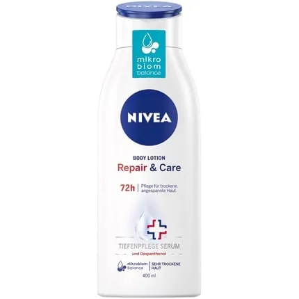 NIVEA Repair & Care Body Lotion 400ml for Very Dry Skin - Balances Skin Microbiome and Soothes Tension