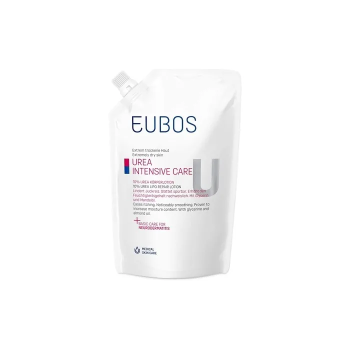 Eubos 10% Urea Body Lotion Refill Bag 400ml - Special Care Cream for Dry Skin