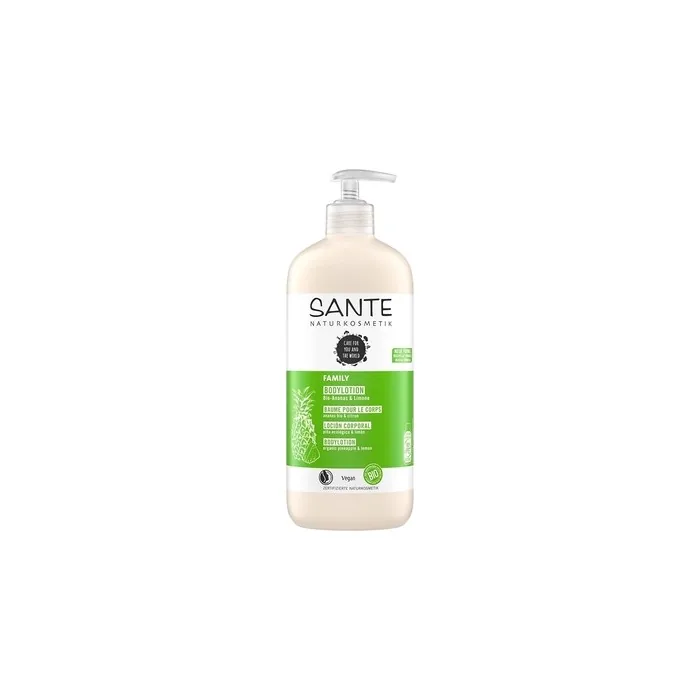 SANTE Naturkosmetik Bio Pineapple & Lemon Body Lotion Smooth & Nourishing Vegan Formula with Organic Extracts 500ml