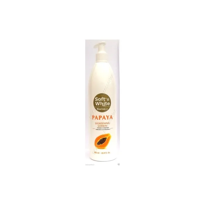 Soft N White Swiss Papaya Lightening Lotion with Vitamin E 500ml