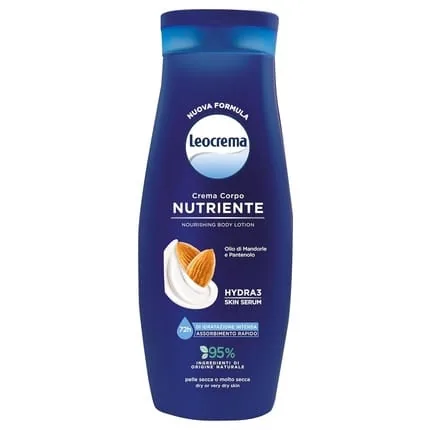 Leocrema Nourishing Body Cream for Dry and Dehydrated Skin with Almond Oil