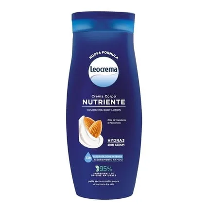 Leocrema Nourishing Body Cream for Dry and Dehydrated Skin with Almond Oil