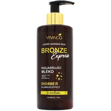 Vivaco Bronze Express Illuminating Body Milk with Glitter 200ml