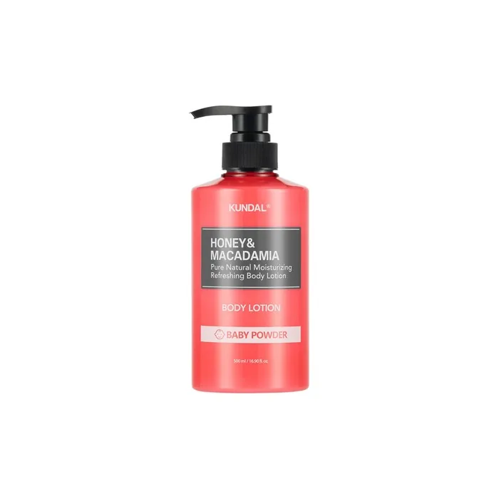 KUNDAL Honey & Macadamia Pure Body Lotion 500ml - Baby Powder Scent