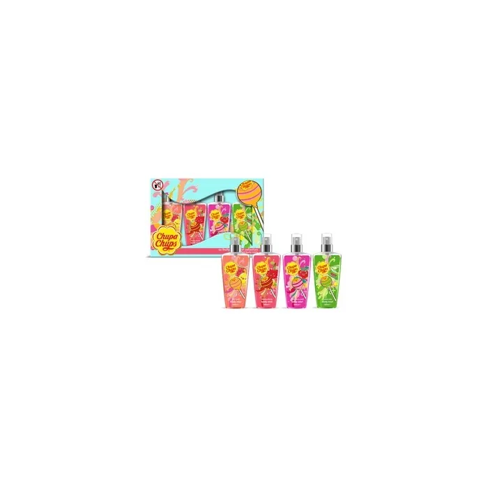 Chupa Chups So Fruity Body Mist Collection 4 X 100ml Cherry Melon Tutti Frutti Strawberry