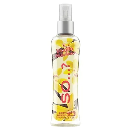 So...? Vanilla Milkshake Body Mist with Peach, Plum, Rose Notes 3.5 oz