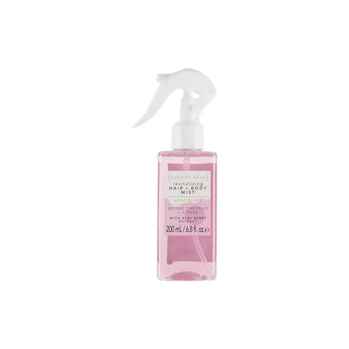 Sunday Rain Acai Berry Hair & Body Mist Refreshing & Fruity Vegan & Cruelty-Free 200ml