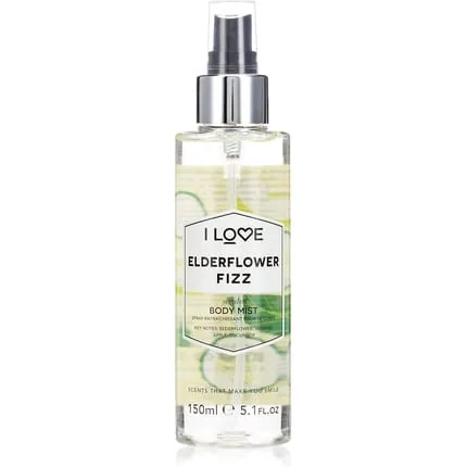 I Love Elderflower Fizz Scented Body Mist with Natural Fruit