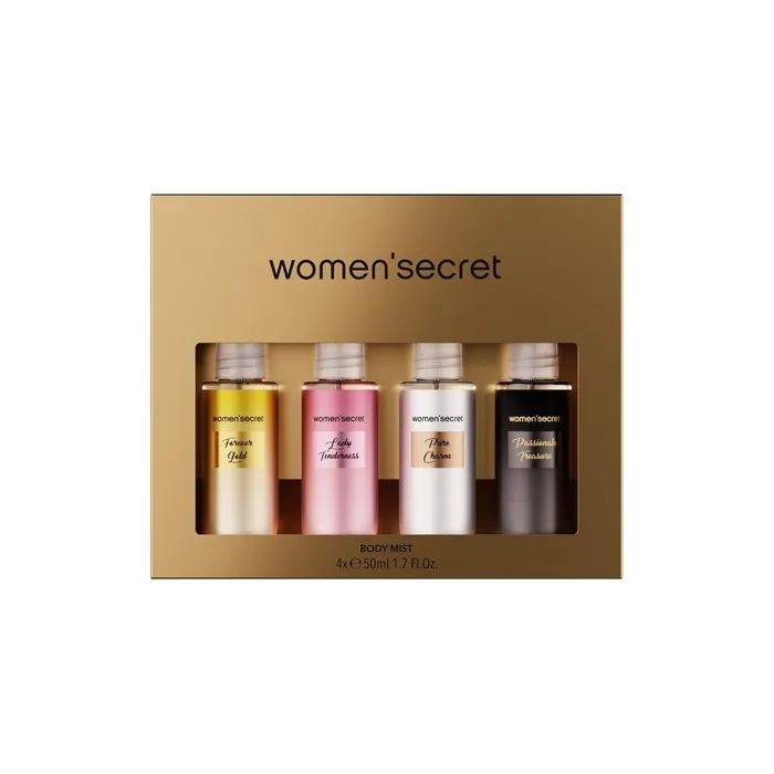 Women'secret Body Mist Glitter Gift Set Pack Of 4