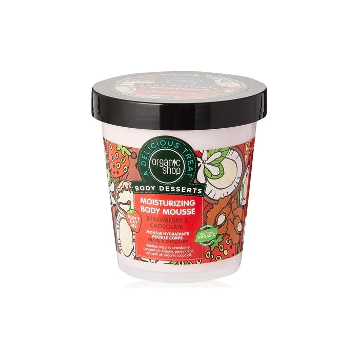Organic Shop Strawberry & Chocolate Moisturising Body Mousse 450ml