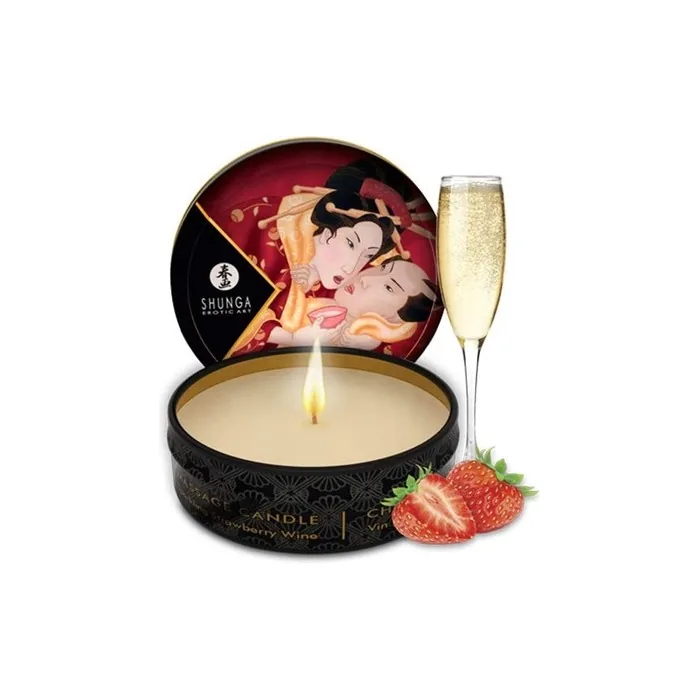Shunga Romance Wine Mini Massage Candle 30ml
