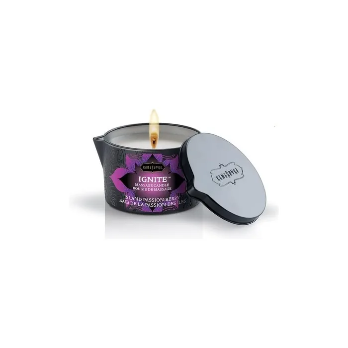 Kama Sutra Massage Oil Candle Island Passion Berry 6 Ounce