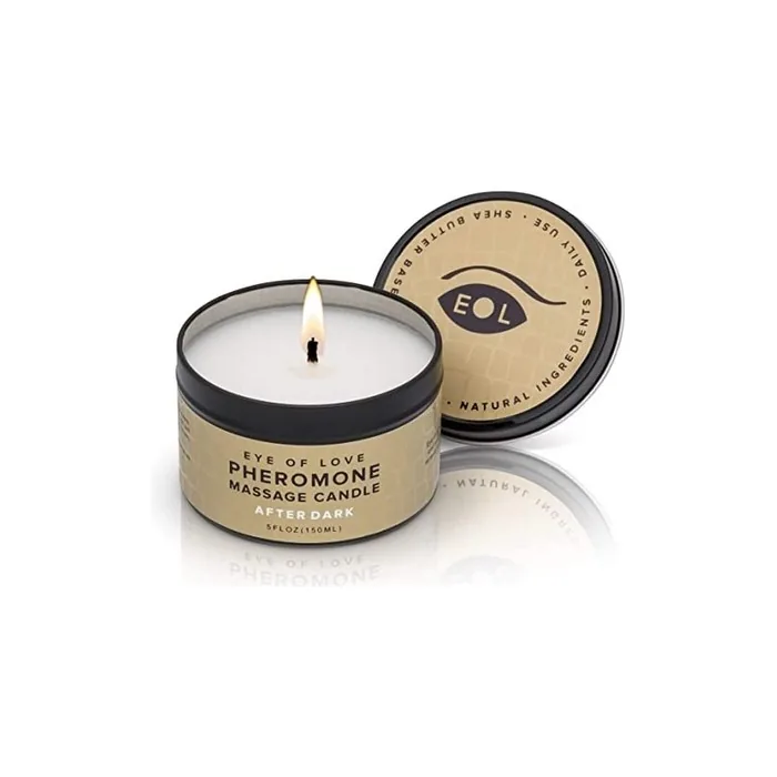 Eye of Love After Dark Pheromone Massage Oil Candle with Shea Butter 5 fl oz 150 ml