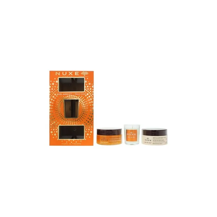 Nuxe Honey Lover Body Oil Balm Nourishing Body Scrub Candle
