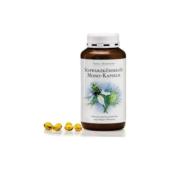 Sanct Bernhard Black Cumin Oil Mono Capsules Pure Egyptian Cold-Pressed