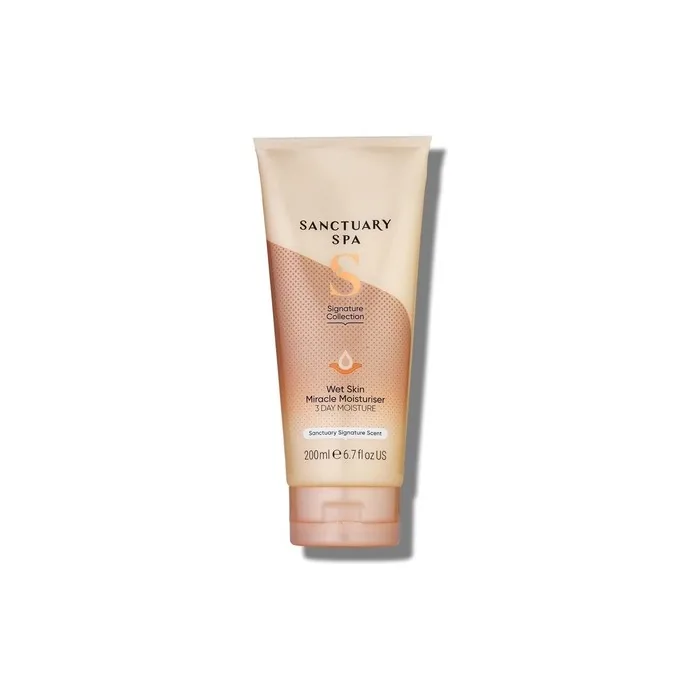 Sanctuary Spa Wet Skin Miracle Moisturiser No Mineral Oil Cruelty Free and Vegan In Shower Moisturiser 200ml Orange Signature