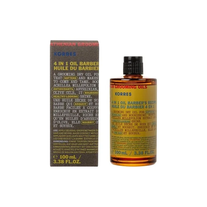 Korres Korres Athenian Grooming 4 In 1 Oil Barber's Recipe - 100ml