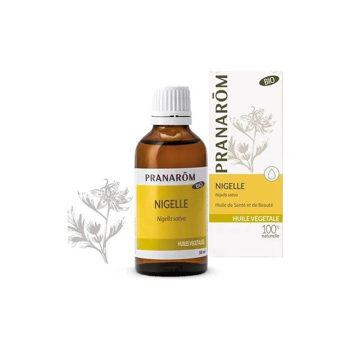 Pranarôm Organic Nigella Vegetable Oil Anti-Aging First Cold Pressed for Black Cumin Seeds 50ml