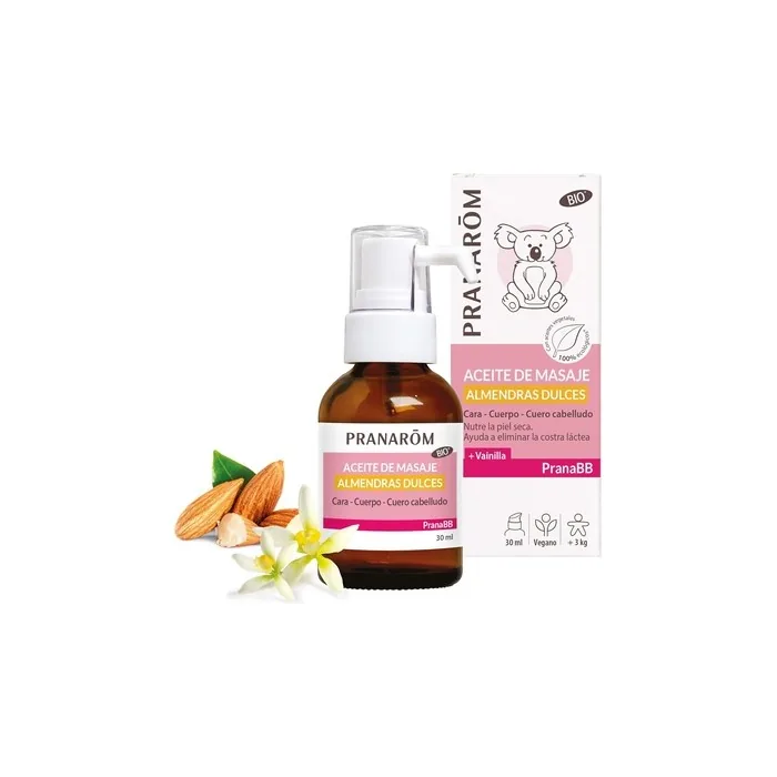 Pranarom Pranabb Organic Sweet Almonds 30ml Neutral Standard Almond Massage Oil