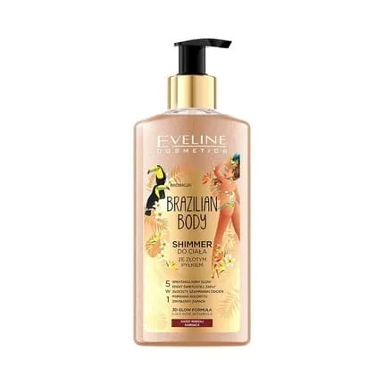 Golden Body Shimmer Cream with Gold Dust - Hydrating, Smoothing & Nourishing Vegan Formula